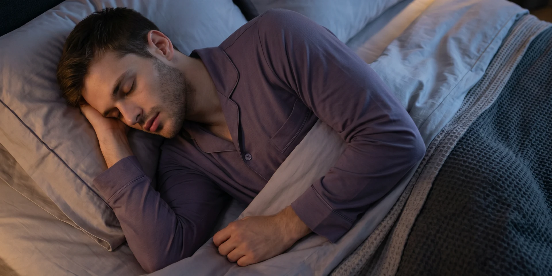 A man sleeping peacefully
